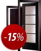 15% скидка на итальянские двери Венге, Беленый дуб и ручки Olivari.