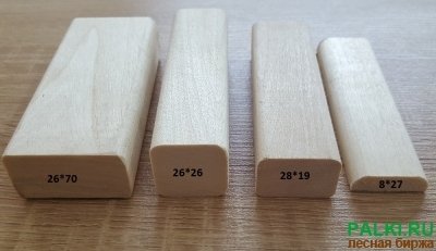 Производим брусок, рейку различных сечений из осины и липы.