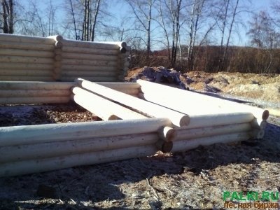 оцилиндрованные бревна
