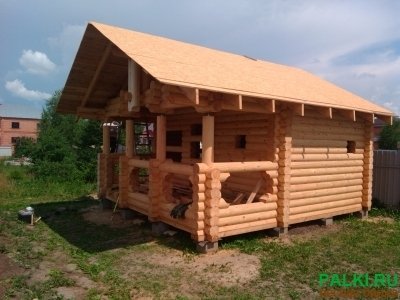 Дом, баня из оцилиндрованного бревна