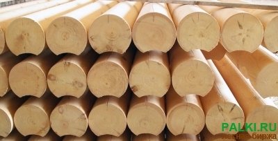 Оцилиндрованное бревно (срубы) от производителя